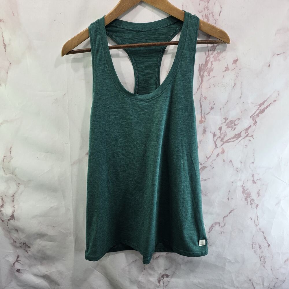 Vuori Tank Top Womens Medium Green Racerback Scoop Neck Lux Performance